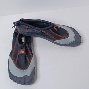 RBX Water Shoes Mens 12/13 Black Gray Mesh Aqua Socks Beach Swim Pool Surf